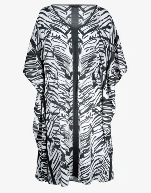 Ink Art Kaftan - Black and White