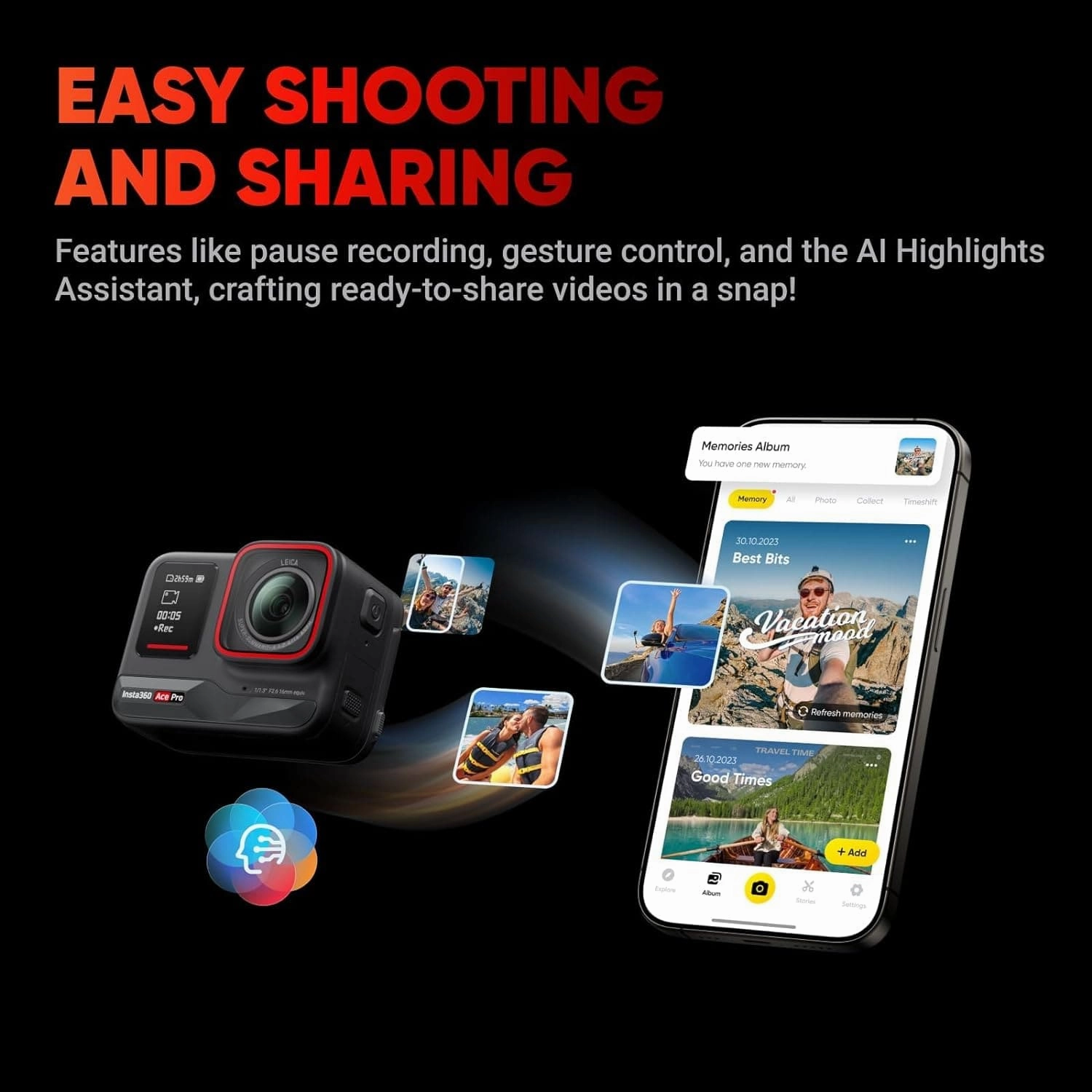 Insta360 Ace Pro Action Camera - Black