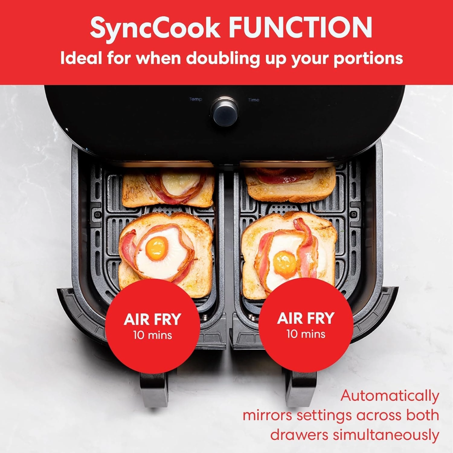 Instant Vortex Clear Cook 7.6L Dual Air Fryer - Black