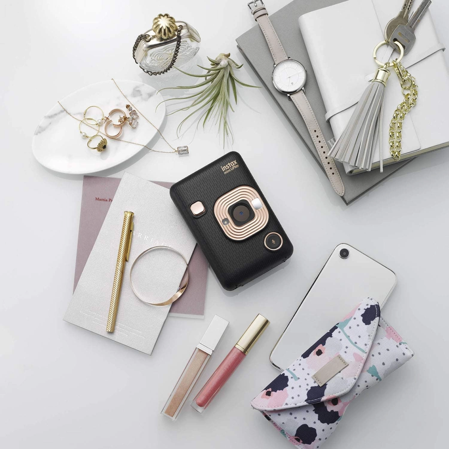 instax mini LiPlay 2-in-1 hybrid instant photo camera and printer with 2.7 inch LCD screen, mini film formT, ELEGANT BLACK