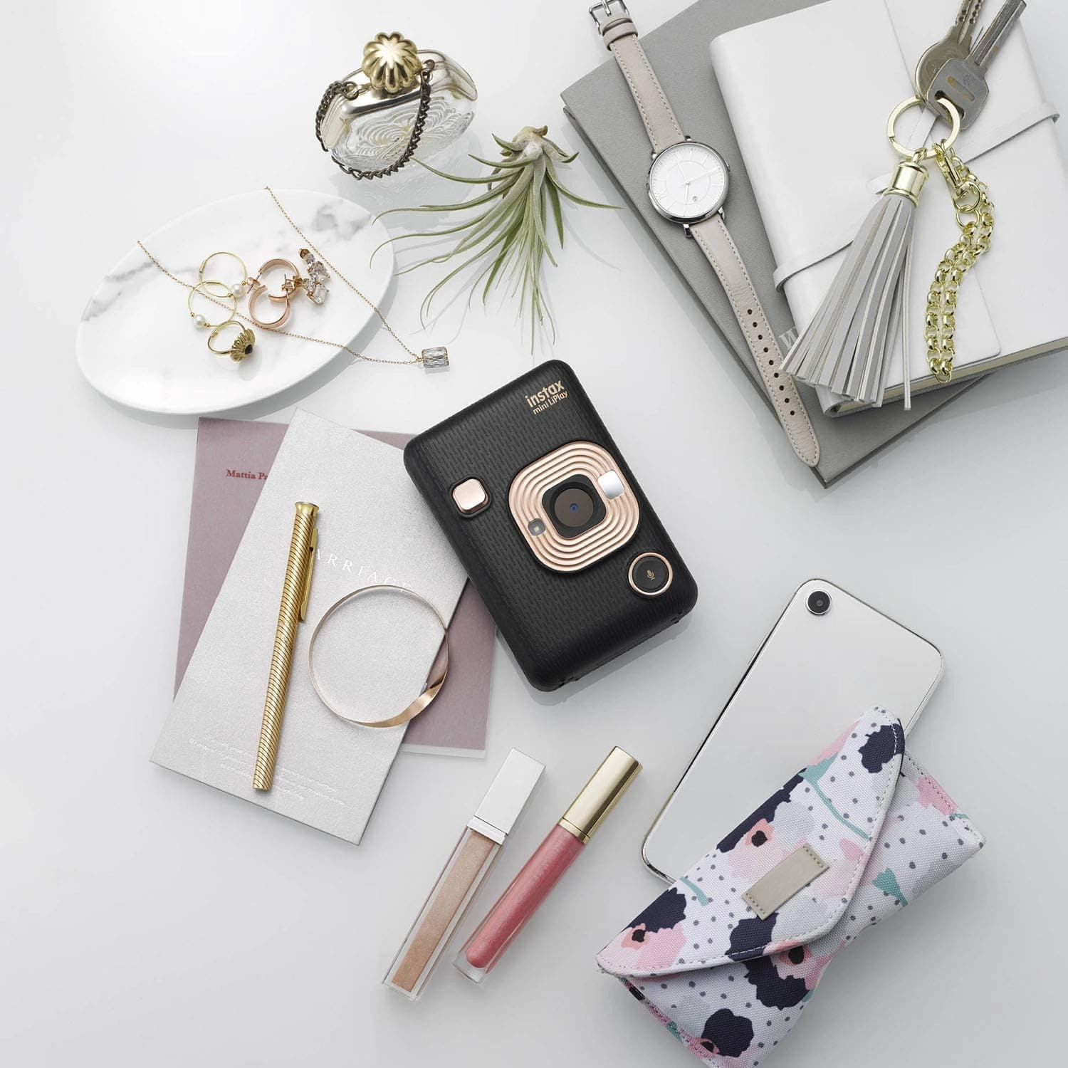 instax mini LiPlay 2-in-1 hybrid instant photo camera and printer with 2.7 inch LCD screen, mini film formT, ELEGANT BLACK