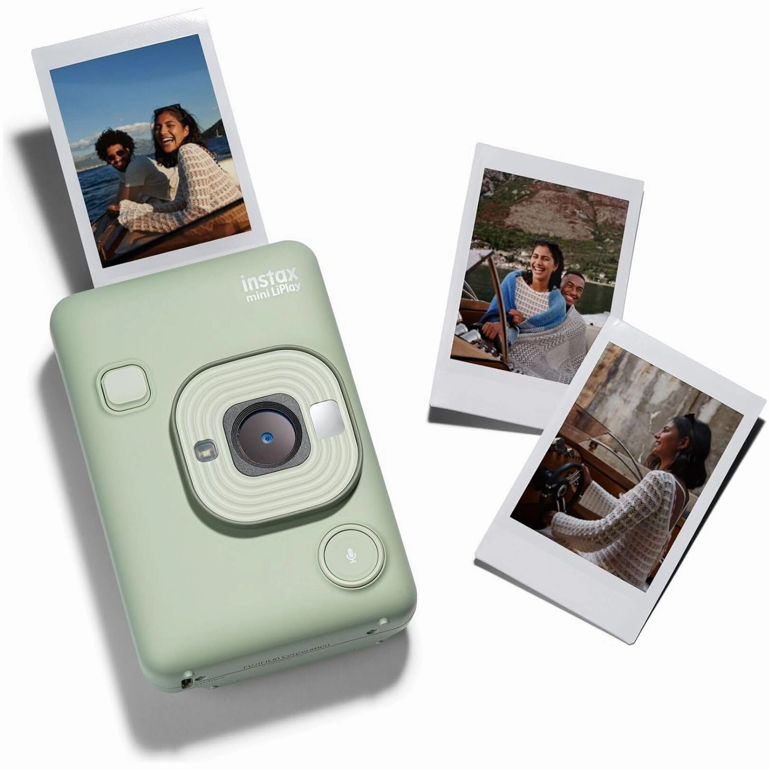 INSTAX Mini LiPlay Hybrid Instant Camera - 2.7" LCD, Micro SD, USB-C Charging, Matcha Green