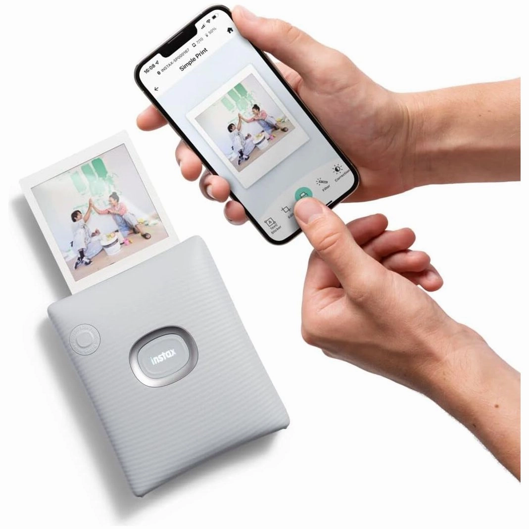 INSTAX SQUARE Link Smartphone Printer - Instant Photo Printing, Square Format, AR Features, Bluetooth Connectivity