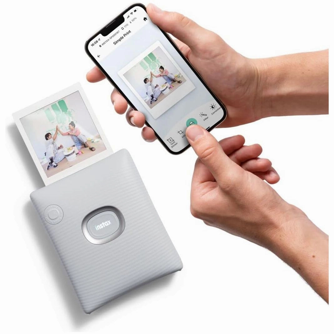 INSTAX SQUARE Link Smartphone Printer - Instant Photo Printing, Square Format, AR Features, Bluetooth Connectivity