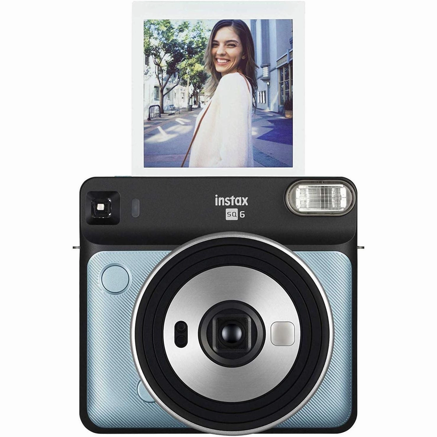Instax Square SQ6 Instant Camera - Aqua Blue, 5 Shooting Modes, Built-In Flash, Automatic Exposure