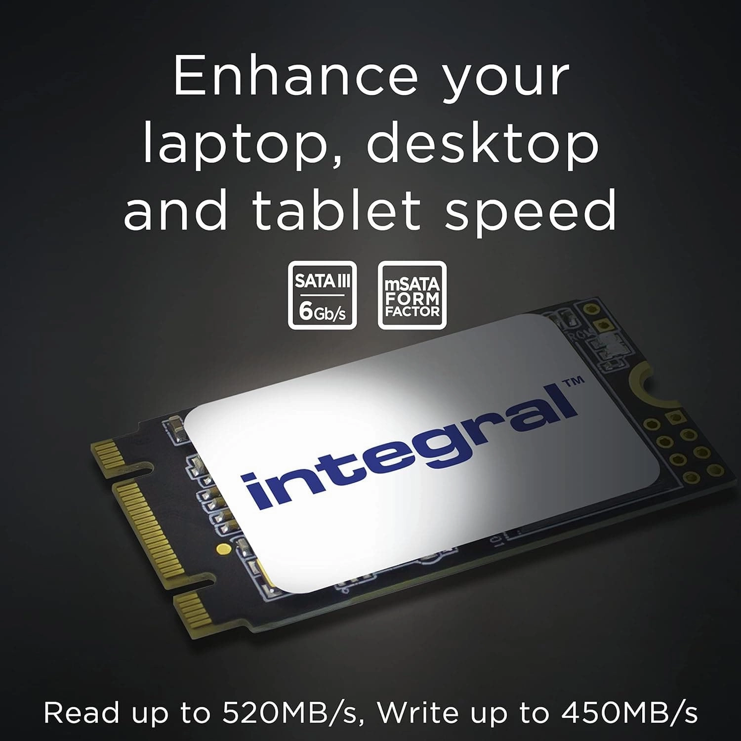Integral 128GB M.2 SATA III 2242 Internal SSD, up to 480MB/s Read 400MB/s Write