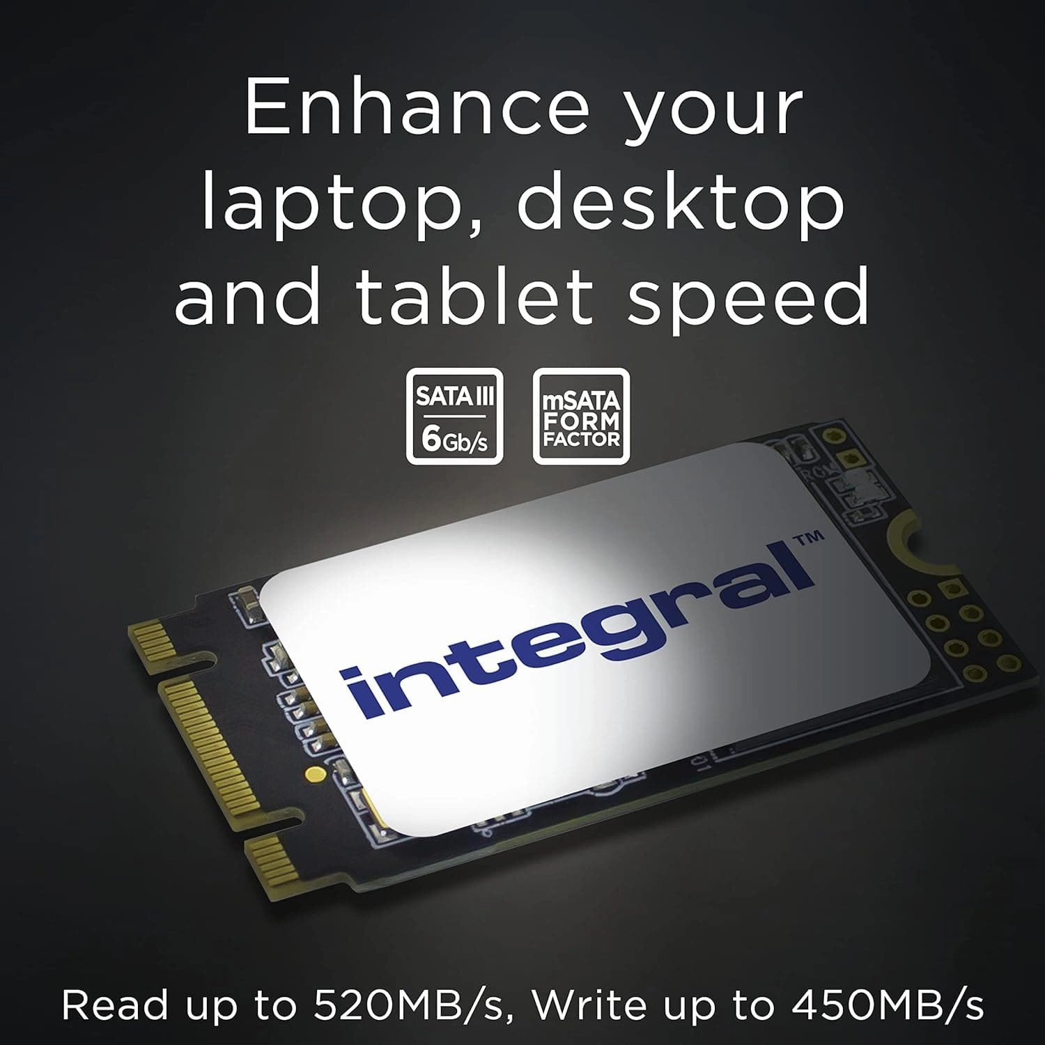 Integral 128GB M.2 SATA III 2242 Internal SSD, up to 480MB/s Read 400MB/s Write