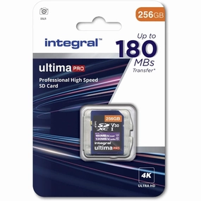 Integral 256GB SD Card 4K Video Read Speed 180MB/s and Write Speed 130MB/s SDXC V30 U3 180-V30 Our Fastest Ever High Speed SD Memory Card computing devices, pc accessories, cheap computer online