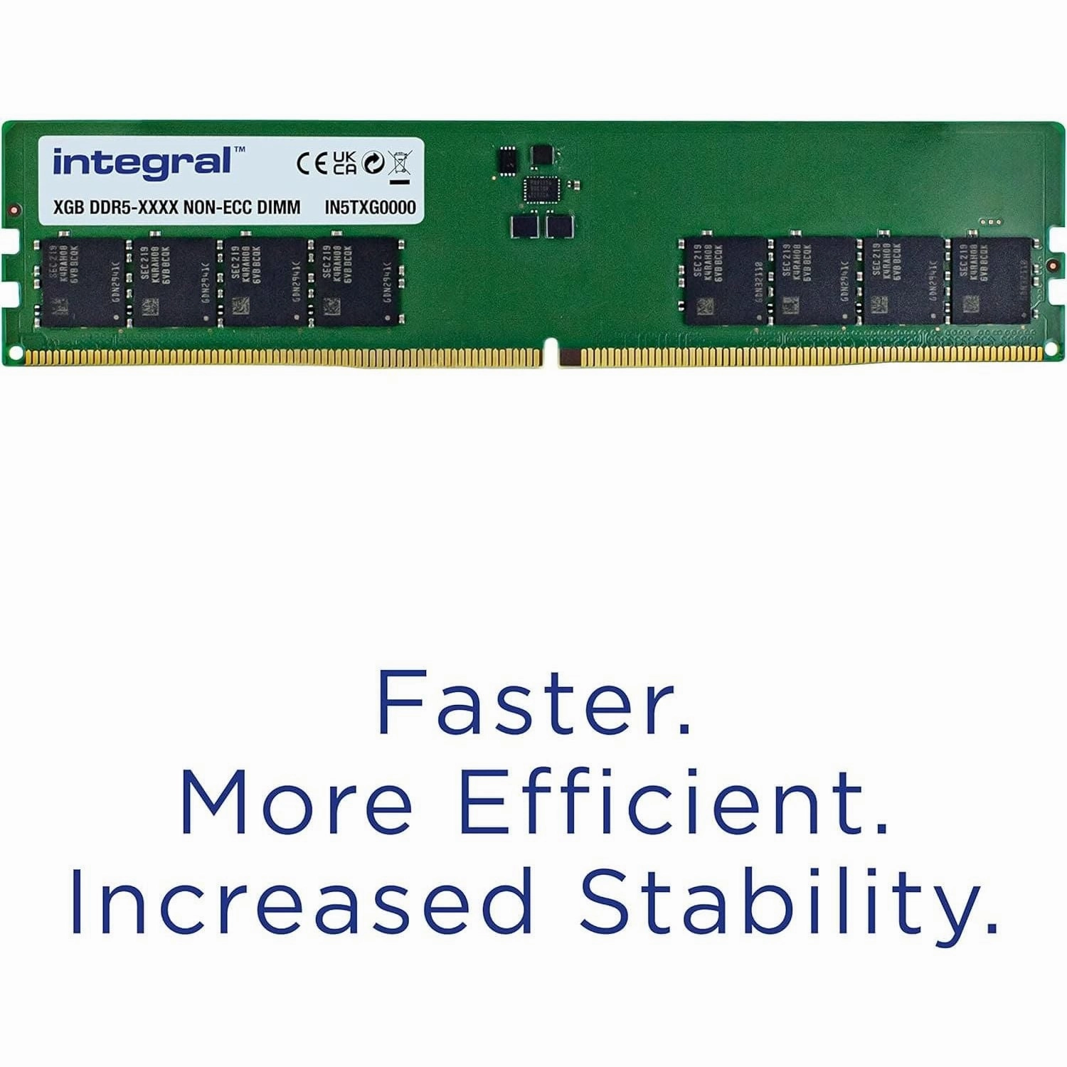 Integral 8GB DDR5 PC DIMM RAM 5600MT/s PC5-44800 CL46 Desktop/Computer Memory Module