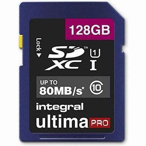 Integral INSDX128G10-80U1 UltimaPro 128 GB Class 10 SDXC Memory Card computing devices, pc accessories, cheap computer online