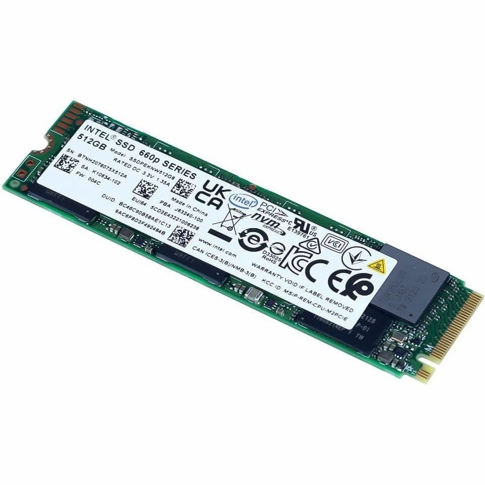 Intel 660p Series NVMe SSD, 512GB, M.2 Type 2280