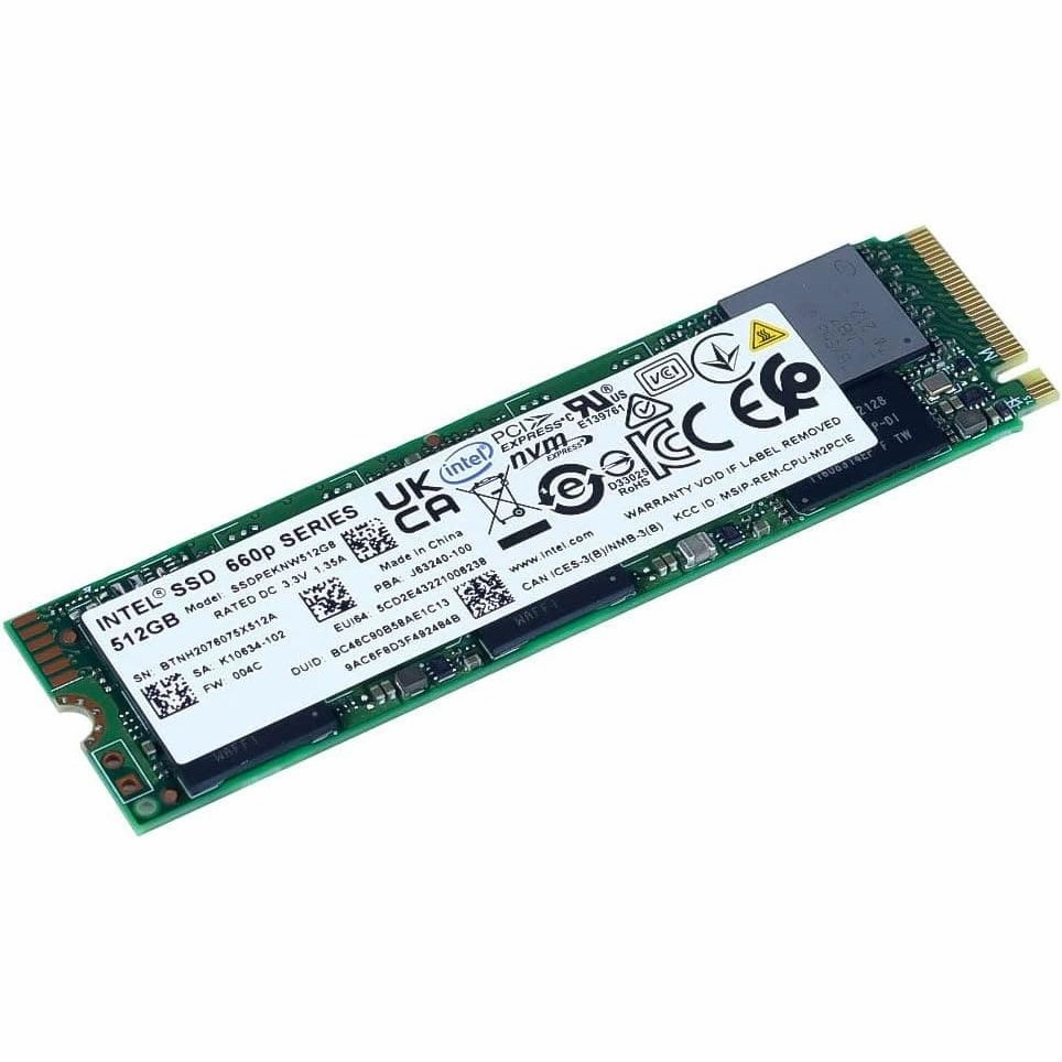 Intel 660p Series NVMe SSD, 512GB, M.2 Type 2280
