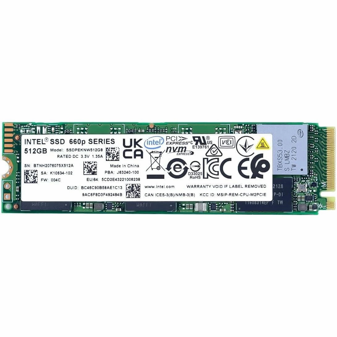 Intel 660p Series NVMe SSD, 512GB, M.2 Type 2280