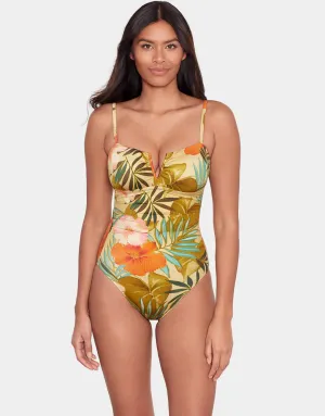 Island Tropical V Wire Swimsuit - Print