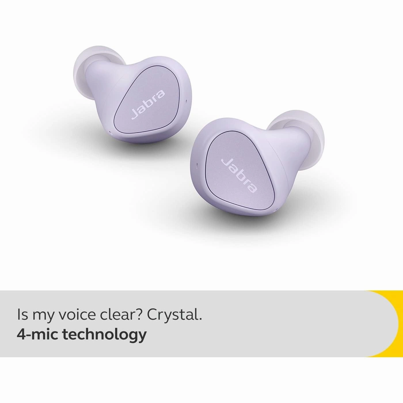 Jabra Elite 4 Wireless Earbuds, Active Noise Cancelling - Lilac