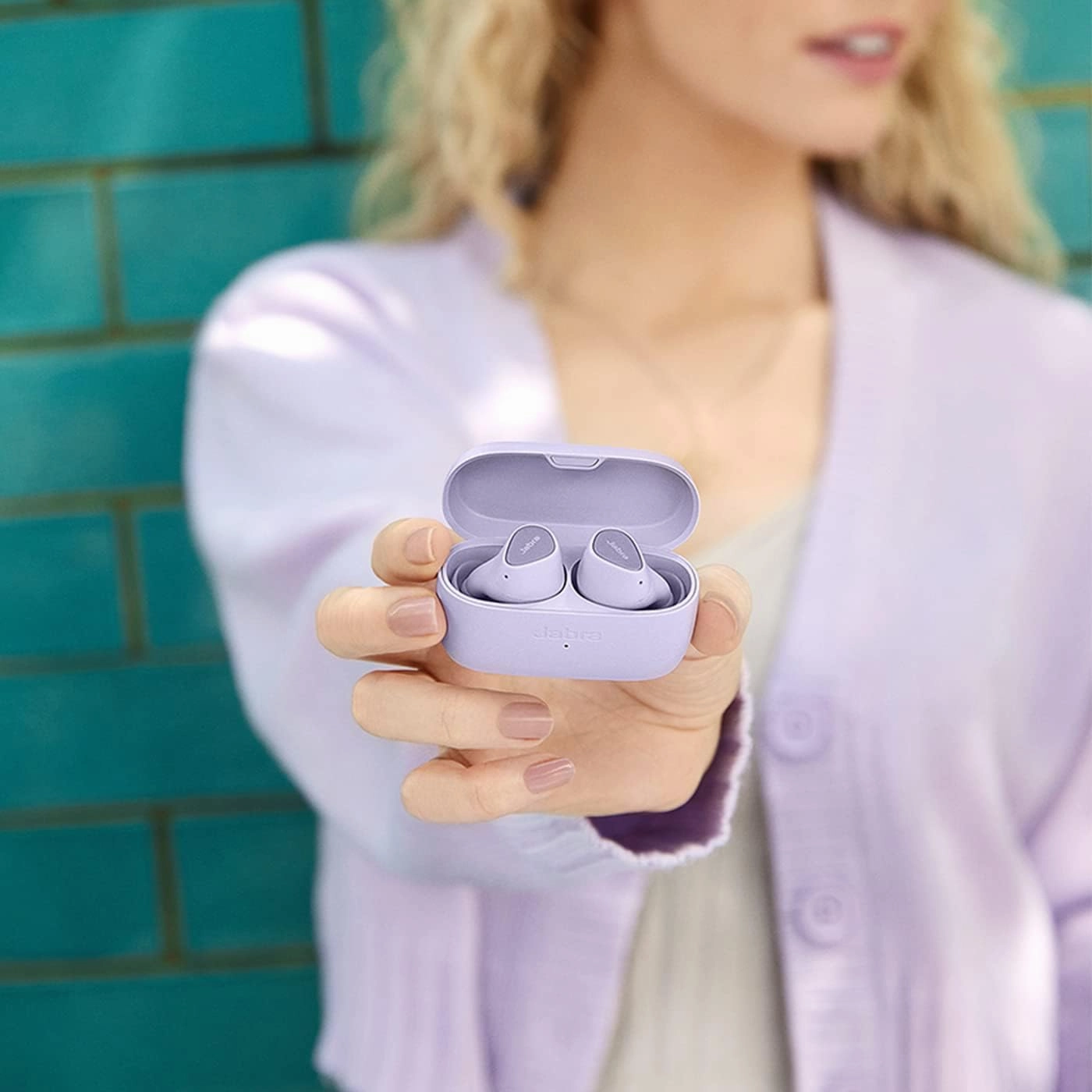 Jabra Elite 4 Wireless Earbuds, Active Noise Cancelling, Discreet and Comfortable Bluetooth Earphones with Spotify Tap Playback, Google Fast Pair, Microsoft Swift Pair and Multipoint - Lilac