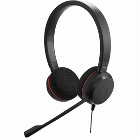 Jabra Evolve 20 Stereo Headset  Microsoft Certified Headphones for VoIP Softphone with Passive Noise Cancellation  USB-Cable with Controller  Black earbuds and headphones, true wireless earbuds, noise cancelling earbuds