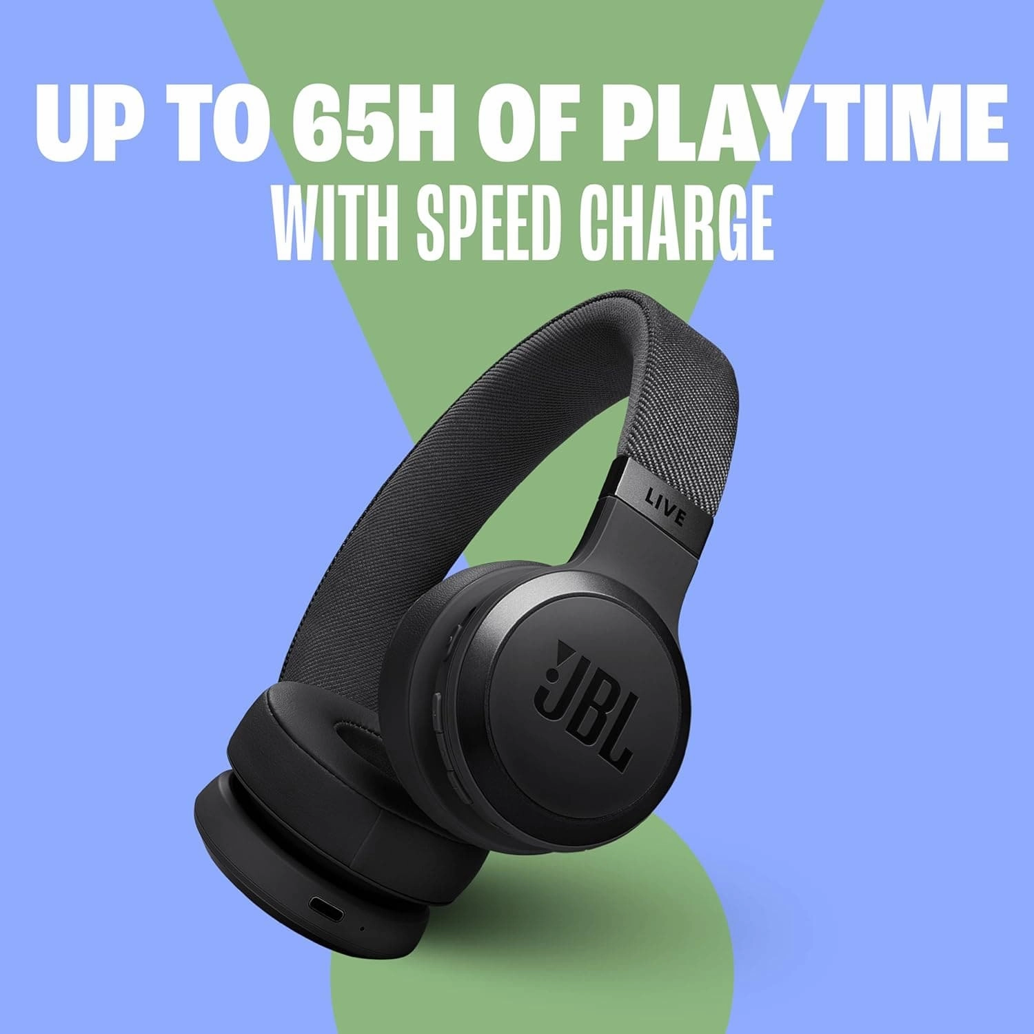 JBL Live 670NC Wireless Bluetooth Noise-Cancelling Headphones - Black