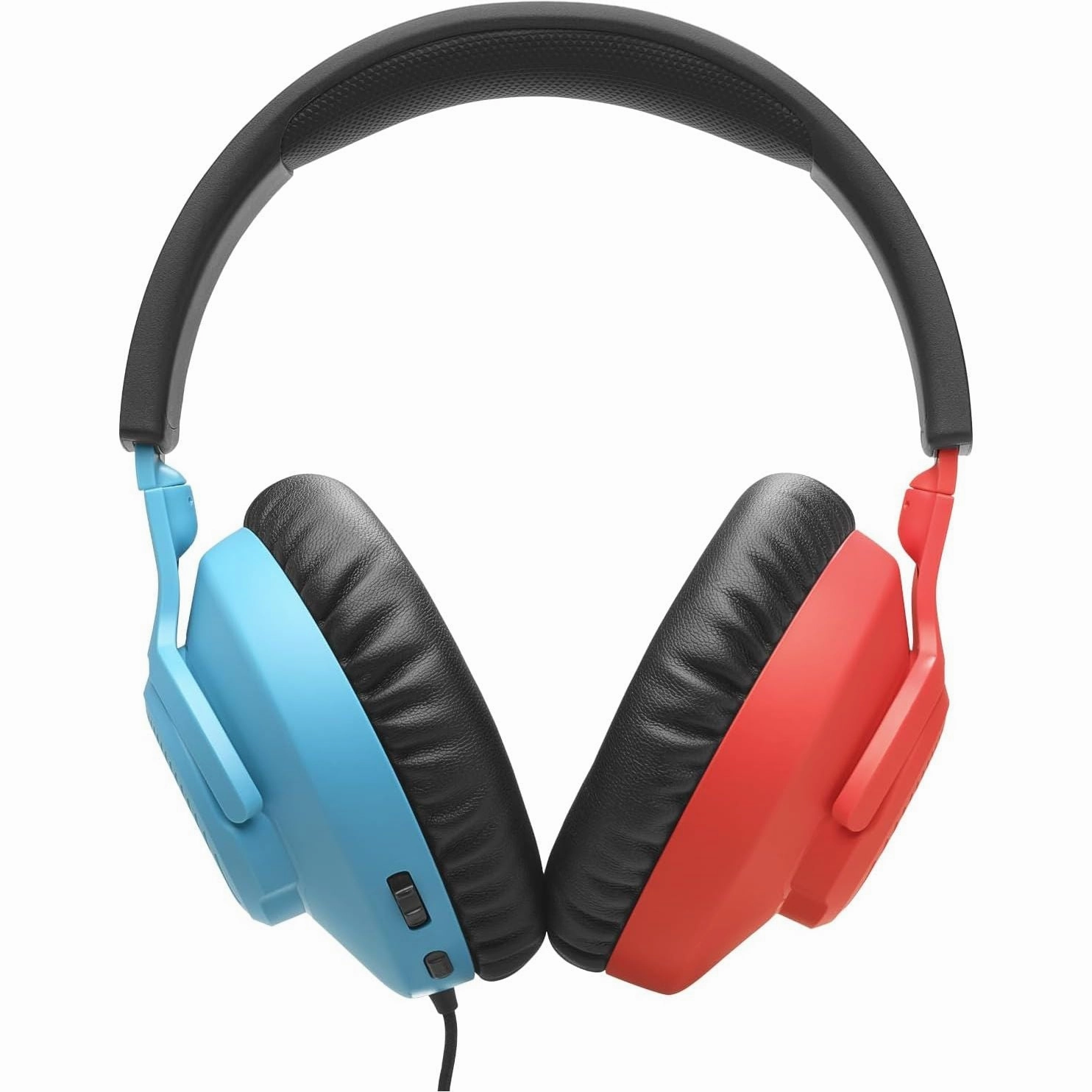 JBL Quantum 100N Wired Gaming Headset - Detachable Mic, QuantumSOUND, Memory Foam, Multi-Platform, Blue/Red