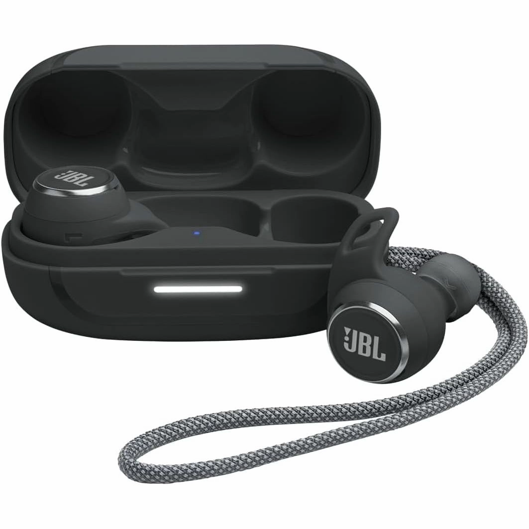 JBL Reflect Aero Waterproof In-Ear Earphones with Adaptive Noise Cancelling & 8-Hour Battery Life - Black earbuds and headphones, true wireless earbuds, noise cancelling earbuds