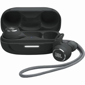 JBL Reflect Aero Waterproof In-Ear Earphones with Adaptive Noise Cancelling & 8-Hour Battery Life - Black earbuds and headphones, true wireless earbuds, noise cancelling earbuds