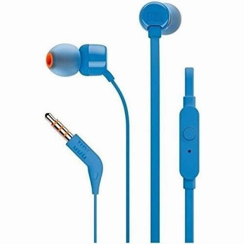 JBL T110 Wired In-Ear Headphones with JBL Pure Bass Sound - Blue