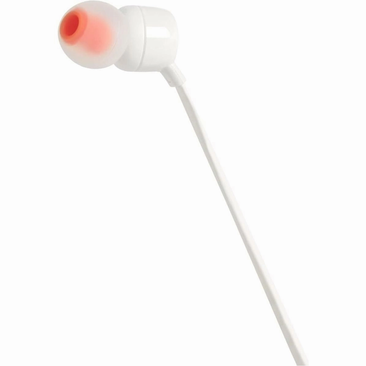 JBL T110 Wired In-Ear Headphones with JBL Pure Bass Sound and Microphone - White