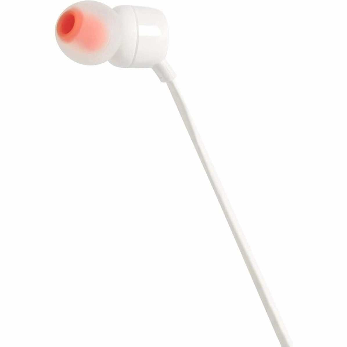 JBL T110 Wired In-Ear Headphones with JBL Pure Bass Sound and Microphone - White