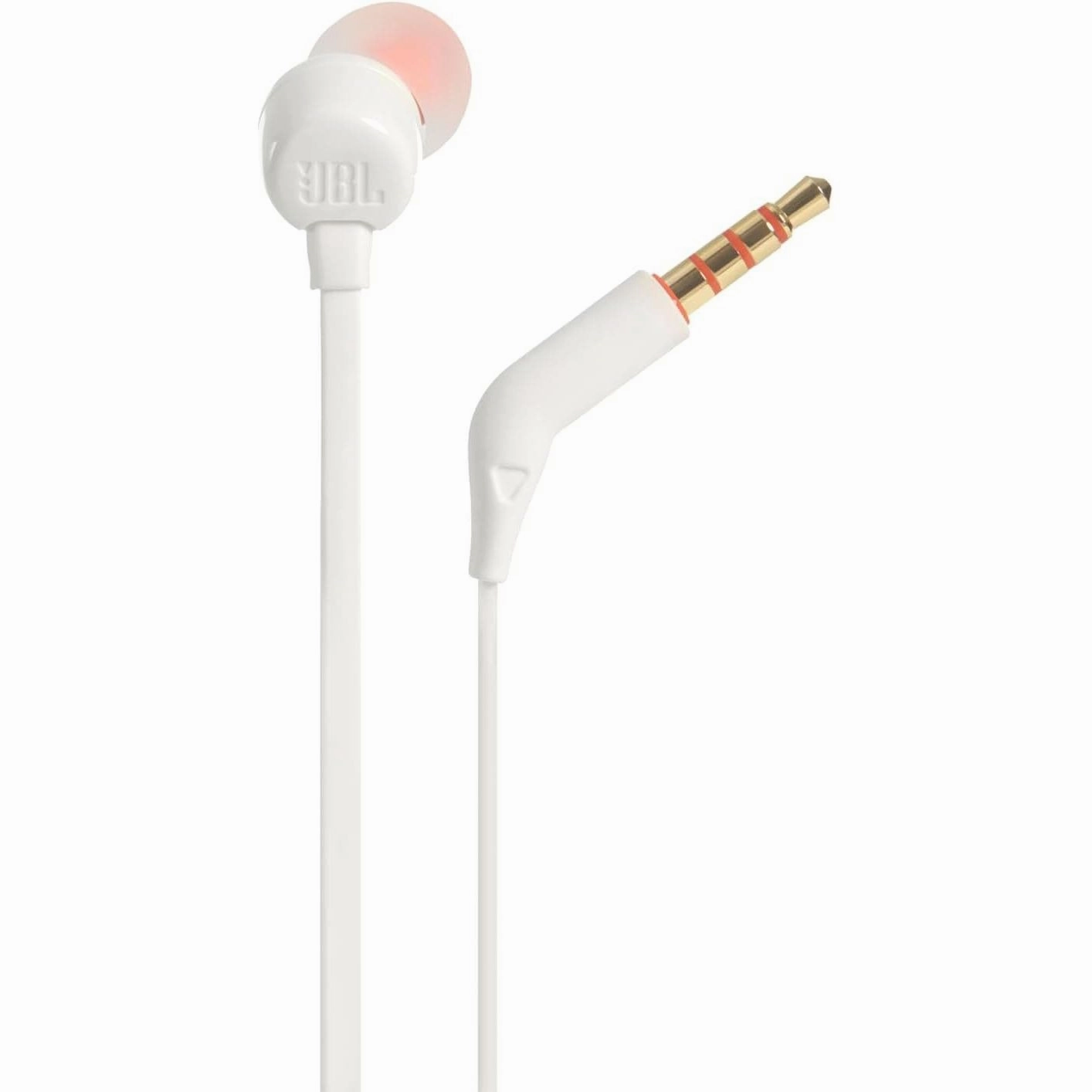 JBL T110 Wired In-Ear Headphones with JBL Pure Bass Sound and Microphone - White