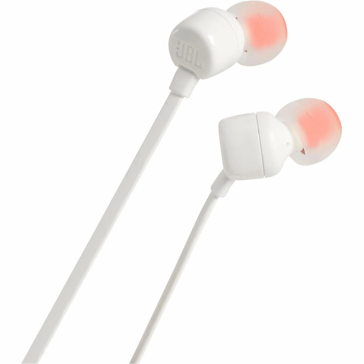 JBL T110 Wired In-Ear Headphones with JBL Pure Bass Sound and Microphone - White