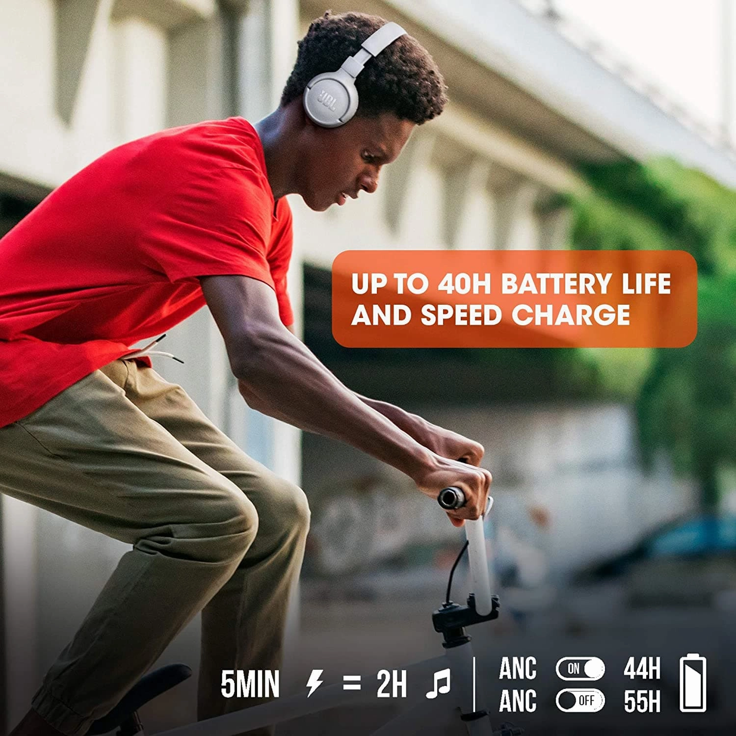JBL Tune510BT - Wireless on-ear headphones featuring Bluetooth 5.0, up to 40 hours battery life and speed charge, in Rose