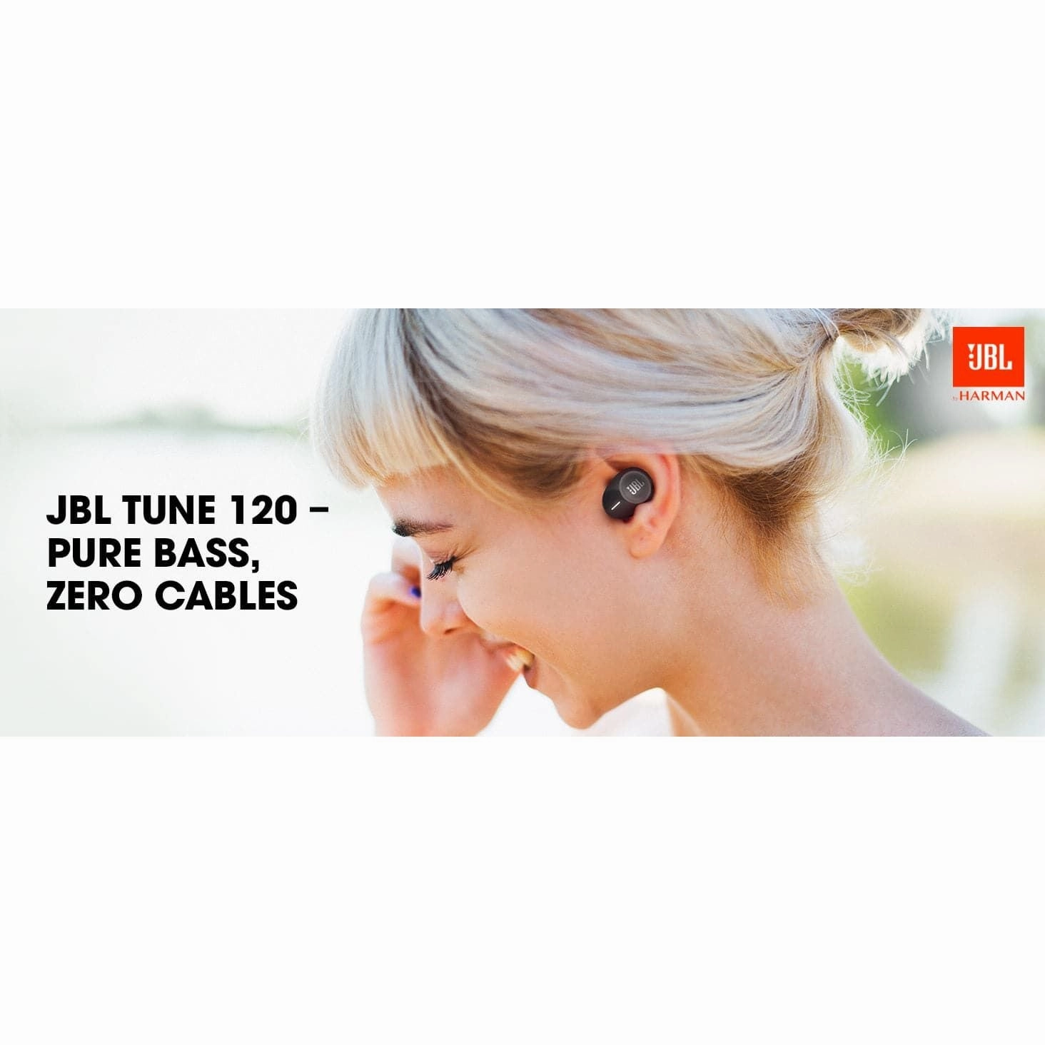 JBL Tune 120 - truly wireless in-ear Bluetooth headphones in white