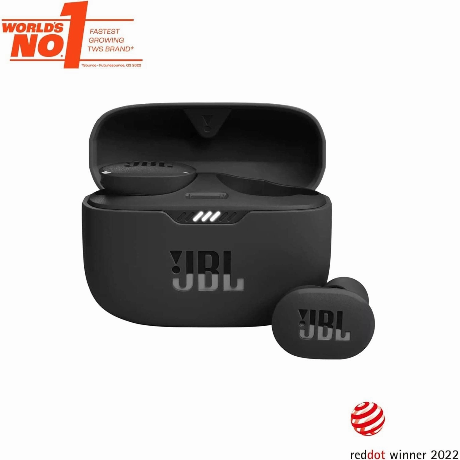 JBL Tune 130NC TWS In-Ear Headphones - True Wireless Bluetooth headphones in charging case with Active Noise Cancelling and up to 40 hours battery life - Black