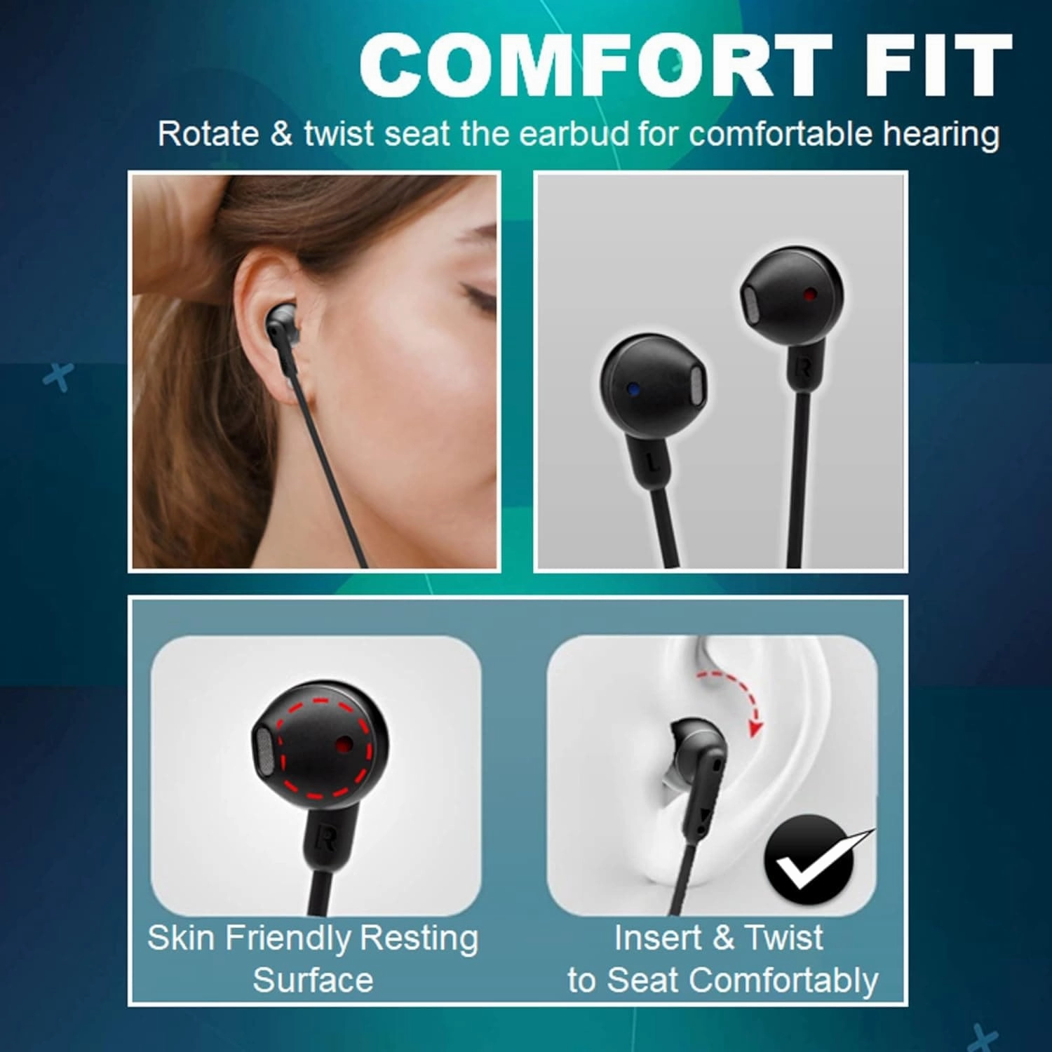 JBL TUNE 215BT Wireless Bluetooth 5.0 Earbud Headphones with Mic, 16-Hour Battery Life, Black