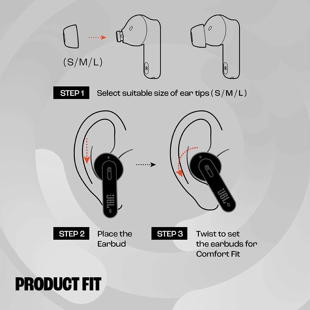 JBL Tune 230 NC TWS - Waterproof True Wireless Noise Cancelling In-Ear Headphones in Black - With Up to 40 Hours of Music Playback