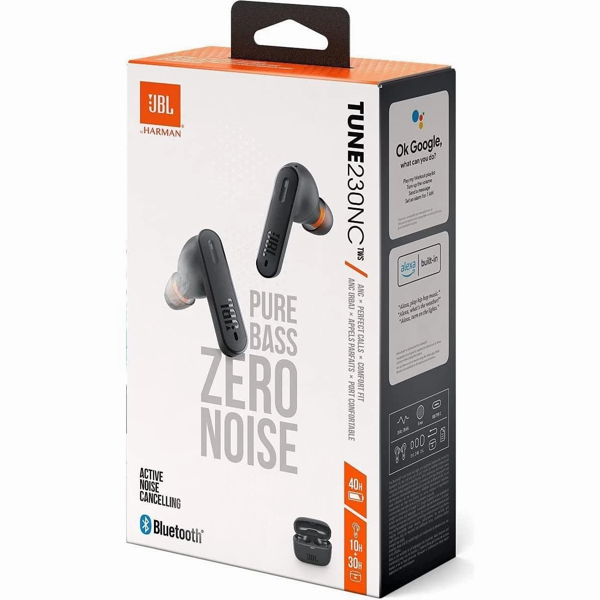 JBL Tune 230 NC TWS - Waterproof True Wireless Noise Cancelling In-Ear Headphones in Black - With Up to 40 Hours of Music Playback