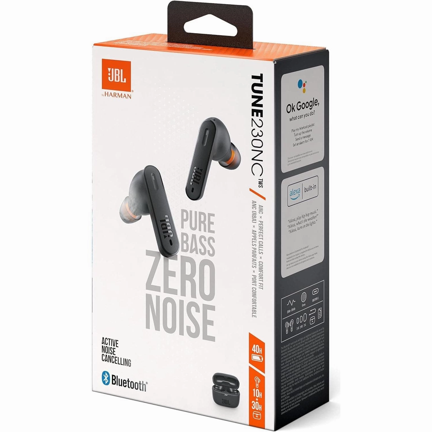 JBL Tune 230NC TWS In-Ear Headphones - True Wireless Bluetooth headphones in charging case with Active Noise Cancelling and up to 40 hours battery life - Black