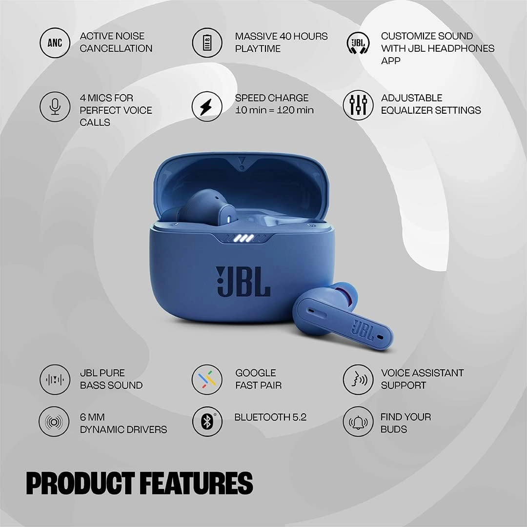 JBL Tune 230NC TWS True Wireless In-Ear Headphones - Blue