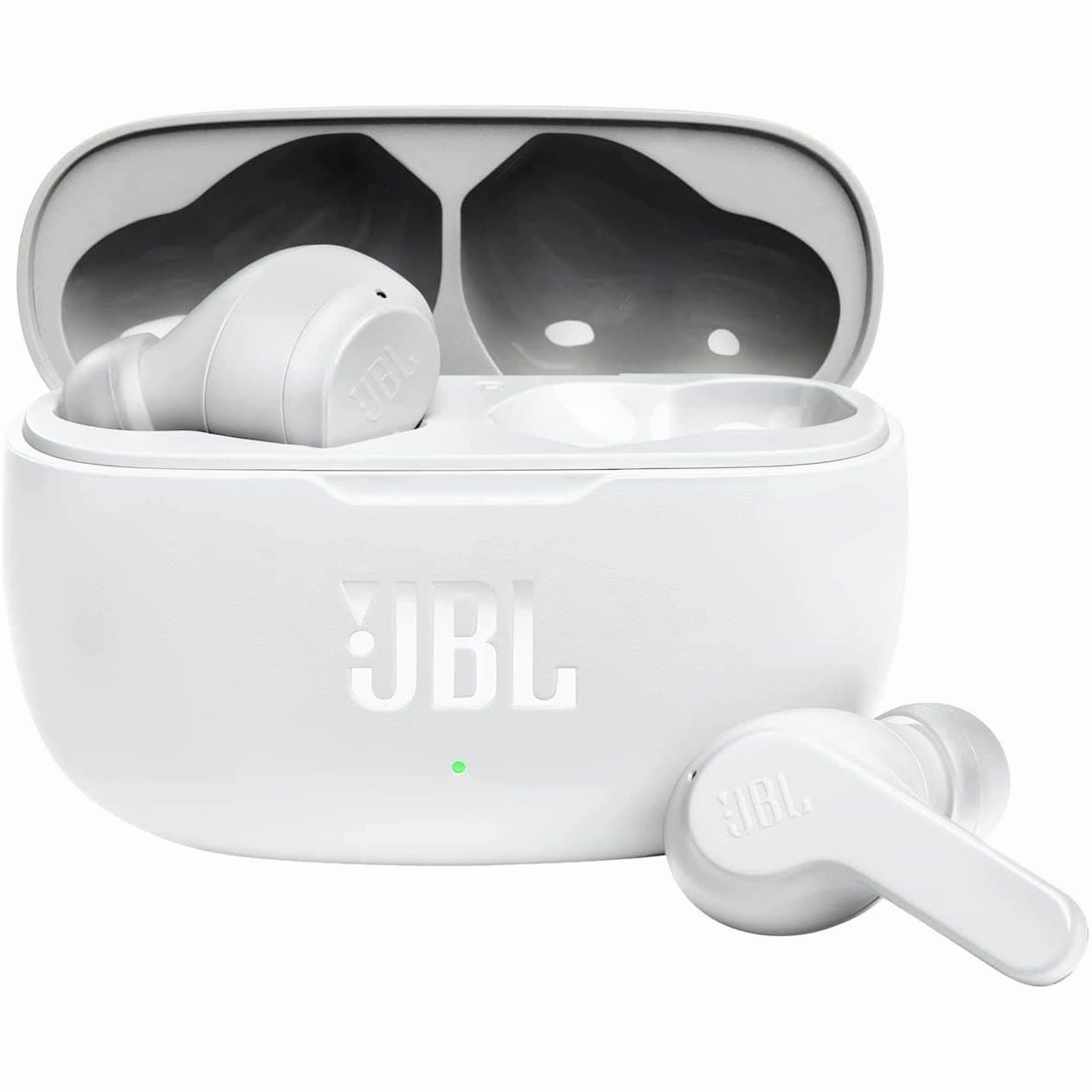 JBL Wave 200TWS True Wireless Earbuds - Bluetooth, Deep Bass, IPX2, Charging Case, White over ear headphones,wireless earphones,headphone accessories,bluetooth earbuds