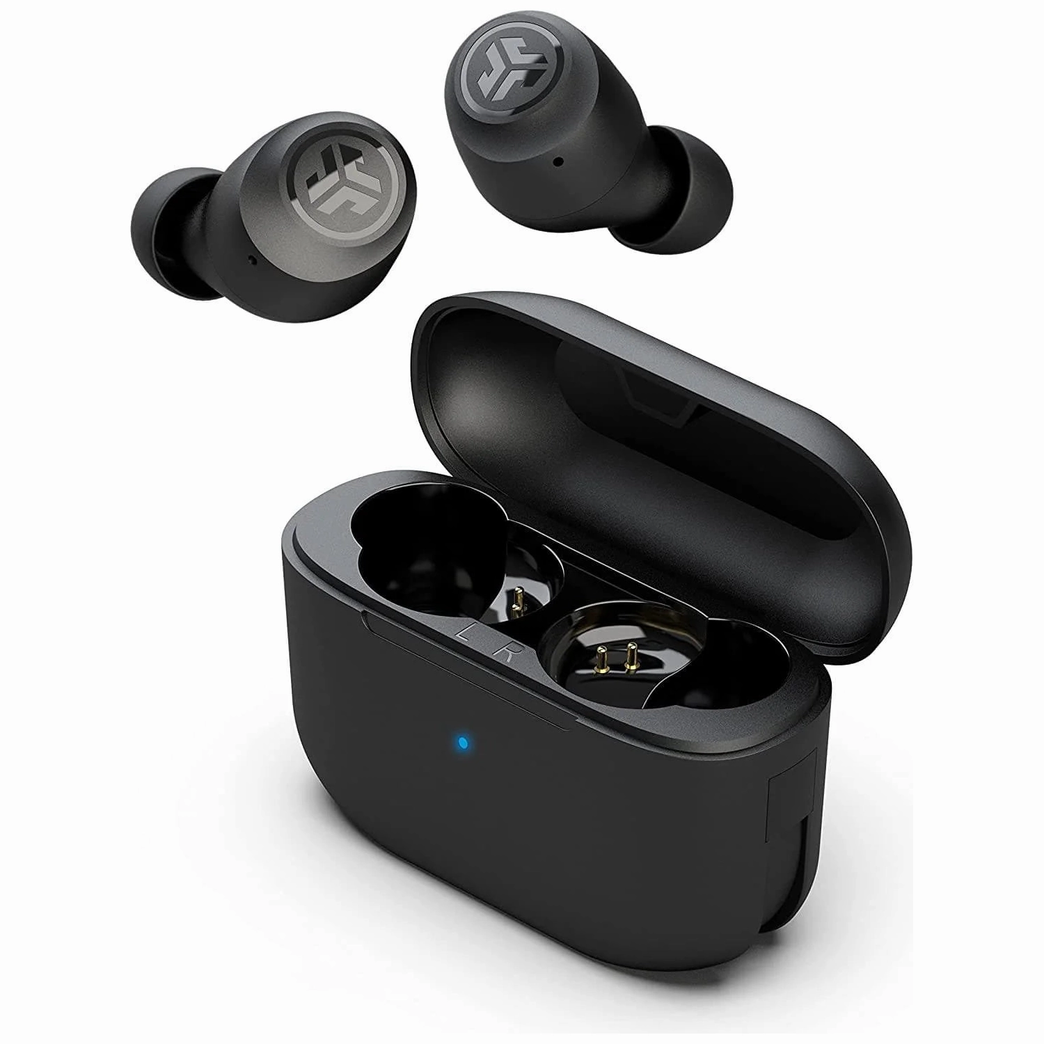 JLab GO Air Pop In-Ear True Wireless Earbuds - Black bluetooth headphones, cheap wireless headphones, headphones with mic