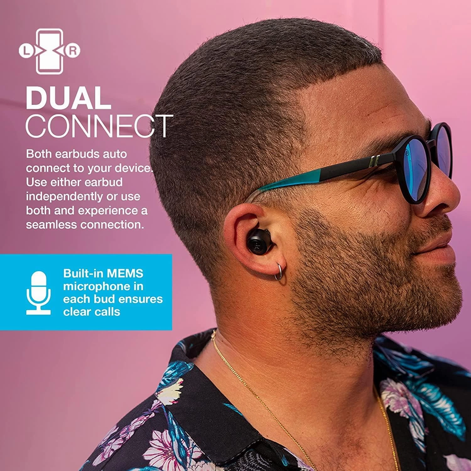 JLab GO Air Pop In-Ear True Wireless Earbuds - Black