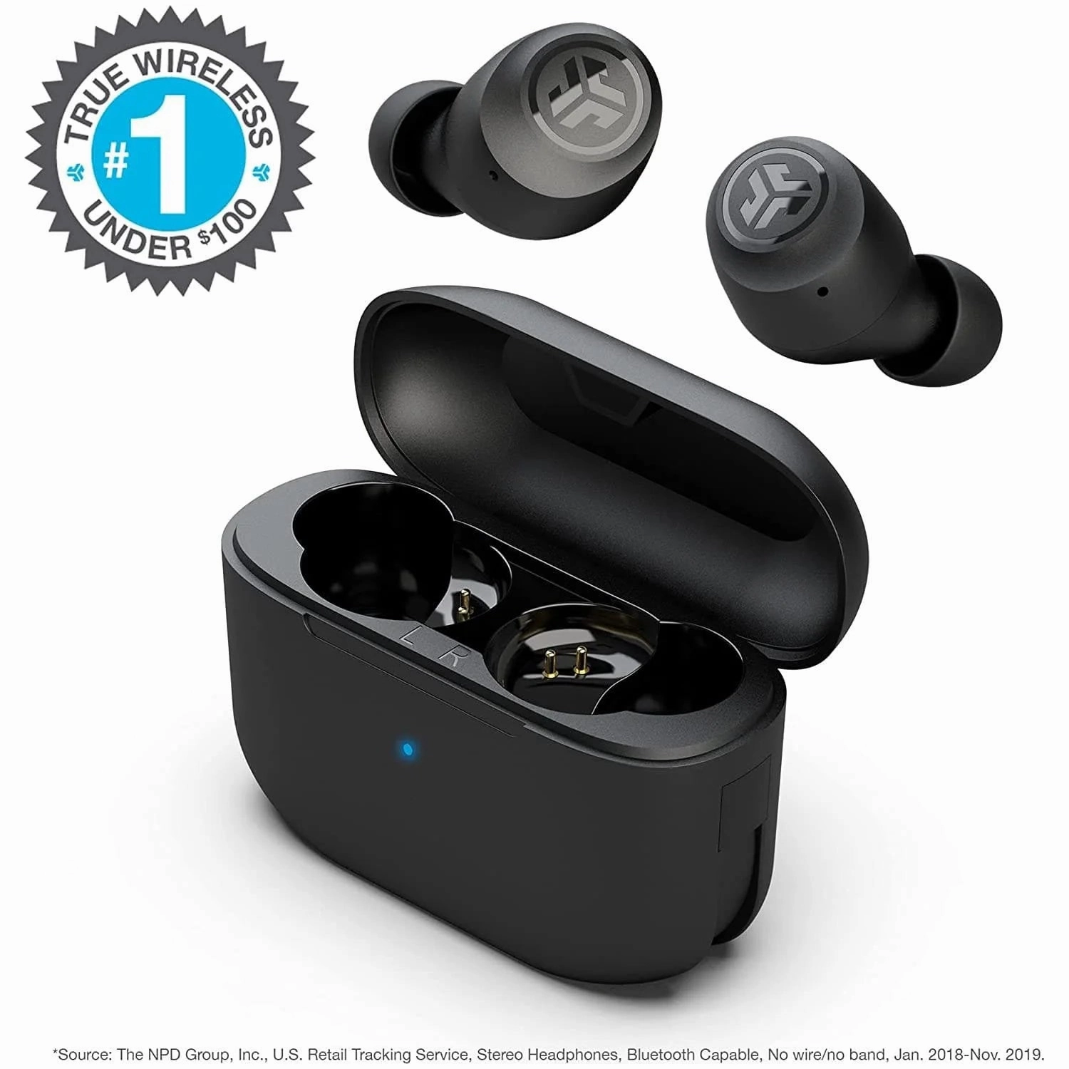 JLab GO Air Pop In-Ear True Wireless Earbuds - Black