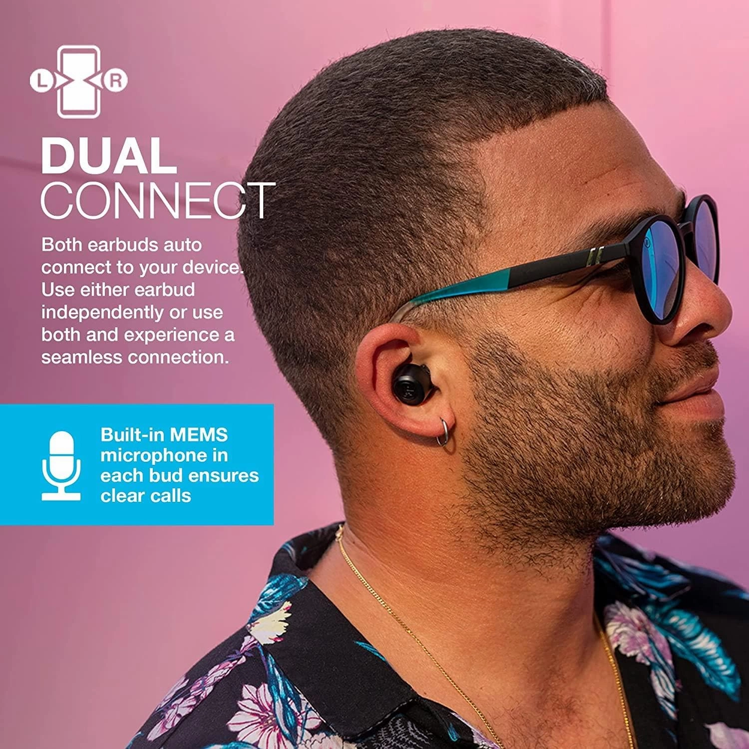 JLab GO Air Pop In-Ear True Wireless Earbuds - Black