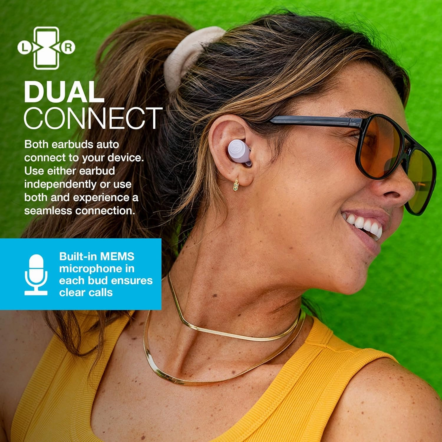 JLab GO Air Pop In-Ear True Wireless Earbuds - Lilac