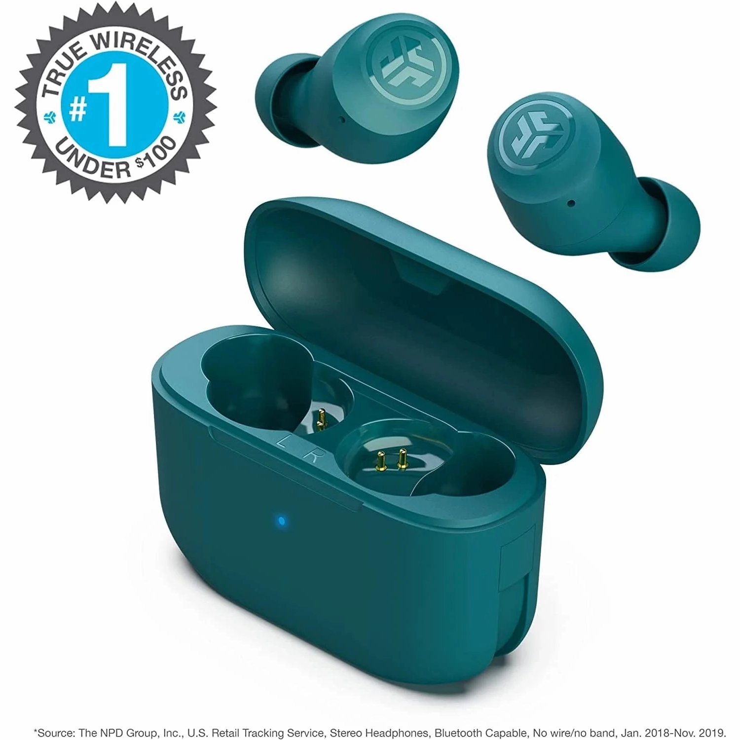 JLab GO Air Pop In-Ear True Wireless Earbuds - Teal