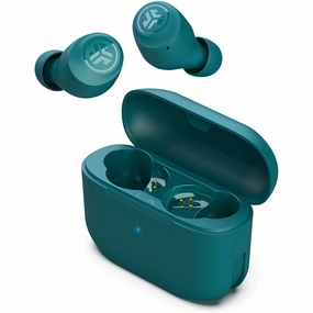 JLab GO Air Pop In-Ear True Wireless Earbuds - Teal bluetooth headphones, cheap wireless headphones, headphones with mic