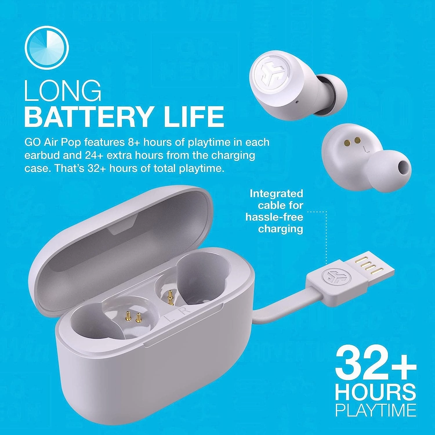 JLab Go Air Pop True Wireless Earbuds - Lilac