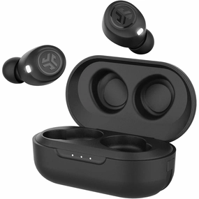 JLab JBuds Air True Wireless Earbuds - Bluetooth Earphones with USB Charging Case, IP55 Sweat-Resistant, Custom EQ3 Sound, Black earbuds and headphones, true wireless earbuds, noise cancelling earbuds