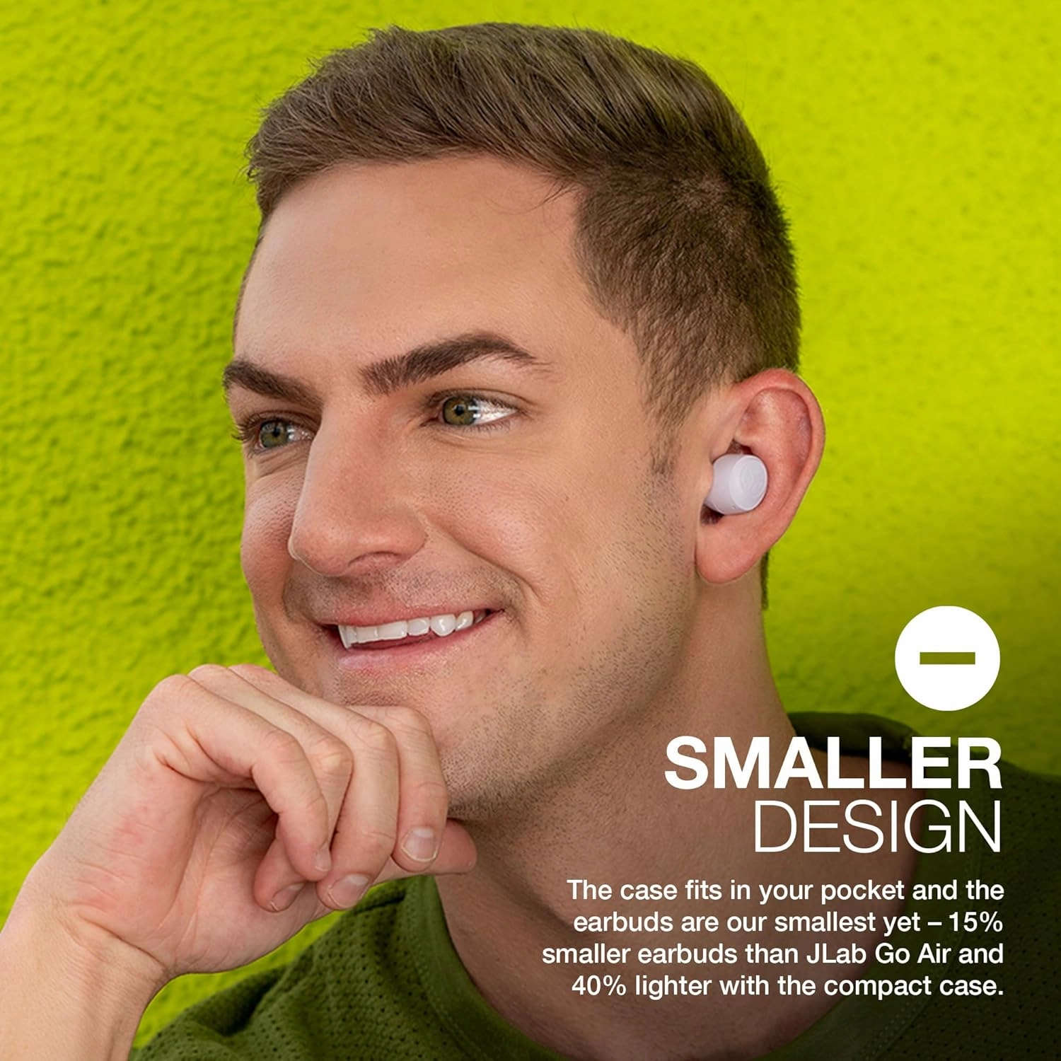 JLab JBuds Air True Wireless Earbuds - Bluetooth Earphones with USB Charging Case, IP55 Sweat-Resistant, Custom EQ3 Sound, Lilac
