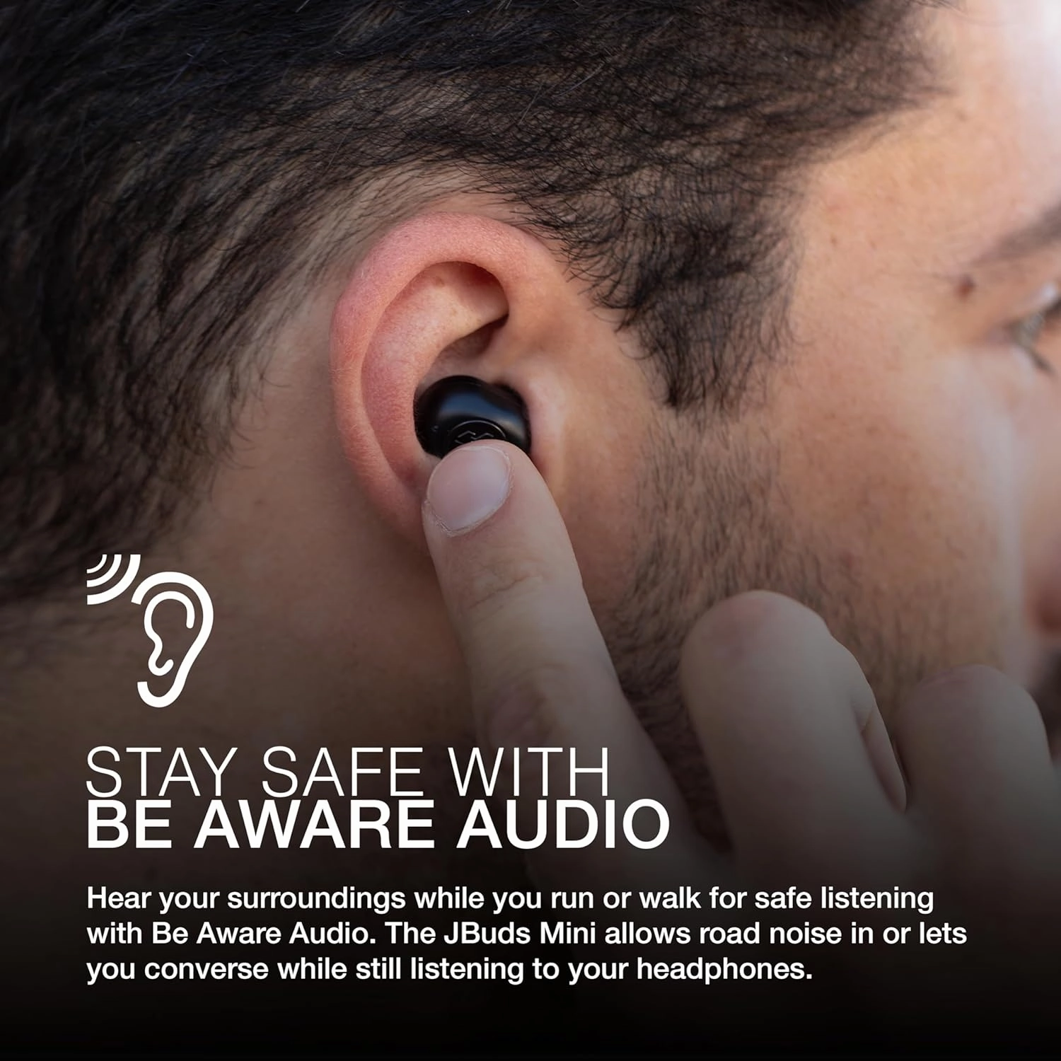 JLab JBuds Mini True Wireless Earbuds, Bluetooth In-Ear Headphones with Mic, 20H Playtime, EQ3 Sound, Multipoint, Charging Case  Black